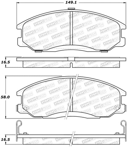 StopTech Street Select Brake Pads - 305.08640