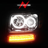 ANZO 2007-2012 Dodge Nitro Projector Headlights w/ Halo Chrome (CCFL) G2 - 111144