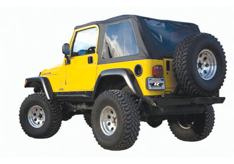 Rampage 1997-2006 Jeep Wrangler(TJ) Excludes LJ Unlimited Frameless Soft Top Kit - Black Diamond - 109535