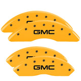 MGP 4 Caliper Covers Engraved Front & Rear Denali Yellow Finish Black Char 2003 GMC Safari - 34006SDNLYL