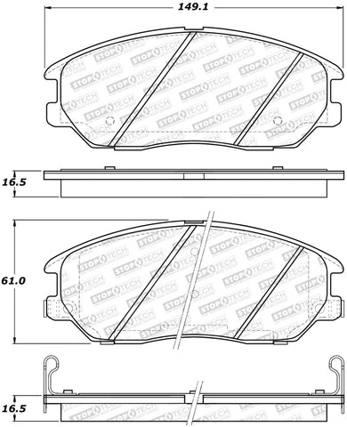 StopTech Street Brake Pads - 308.10130