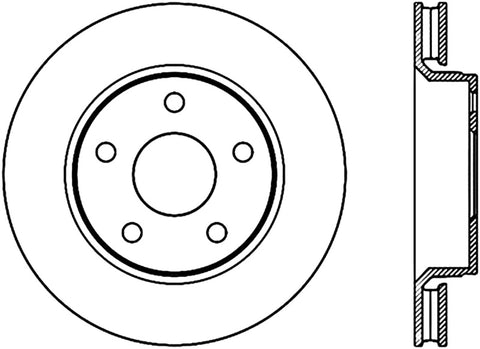 StopTech Sport Slot 07-17 Jeep Wrangler Slotted Left Front CRYO Rotor - 126.67068CSL