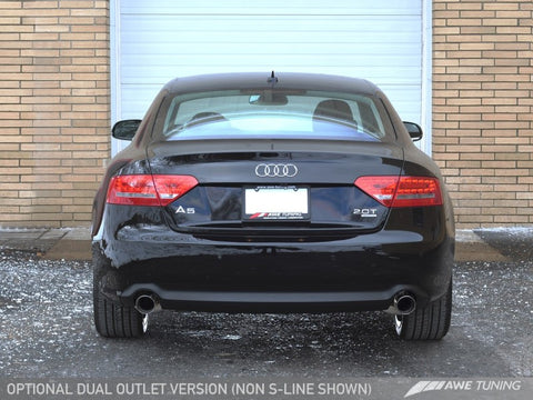 AWE Tuning Audi B8 A5 2.0T Touring Edition Exhaust - Dual Outlet Diamond Black Tips - 3015-33026