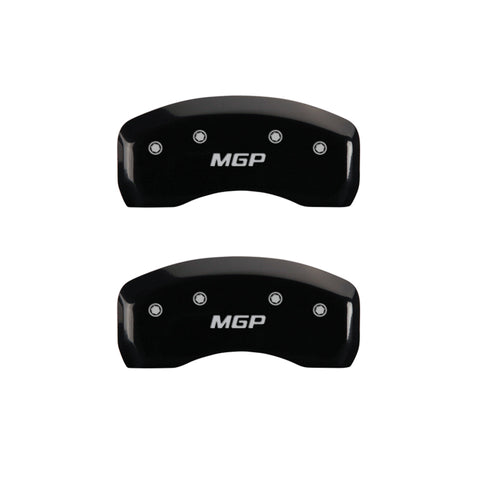 MGP 4 Caliper Covers Engraved Front & Rear MGP Black finish silver ch - 17180SMGPBK