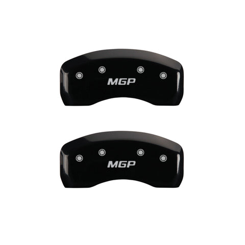 MGP 4 Caliper Covers Engraved Front & Rear MGP Black finish silver ch - 10238SMGPBK