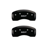 MGP 4 Caliper Covers Engraved Front & Rear MGP Black Finish Silver Characters 2018 Toyota Camry - 16237SMGPBK