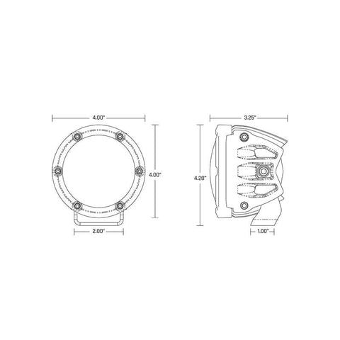 Rigid Industries 2022+ Toyota Tundra A-Pillar Light Kit (4in 360-Series) - 46807