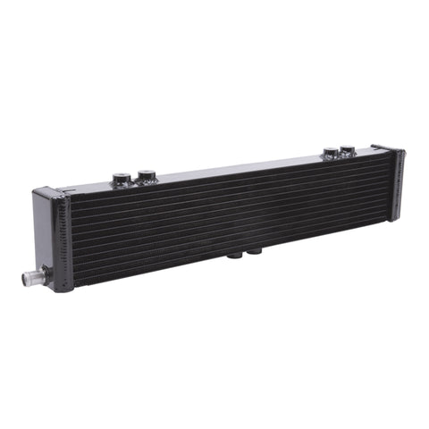 Edelbrock Heat Exchanger Single Pass Dual Row 22 000 Btu/Hr 26 5In W X 5In H X 2 62In D Black - 15406