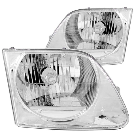 ANZO 1997-2003 Ford F-150 Crystal Headlights Chrome - 111030