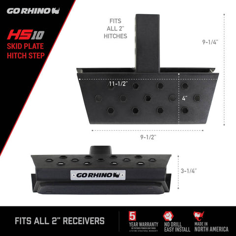 Go Rhino HS-10 Hitch Skid Step - HS1012T