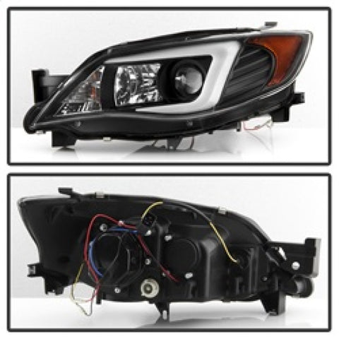 Spyder Subaru WRX 08-09 Projector Headlights - Halogen Model Only - Black PRO-YD-SWRX08-LBDRL-BK - 5083944