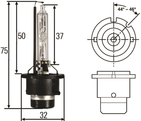 Hella D2S 35W High Intensity Discharge Capsule - H83075001