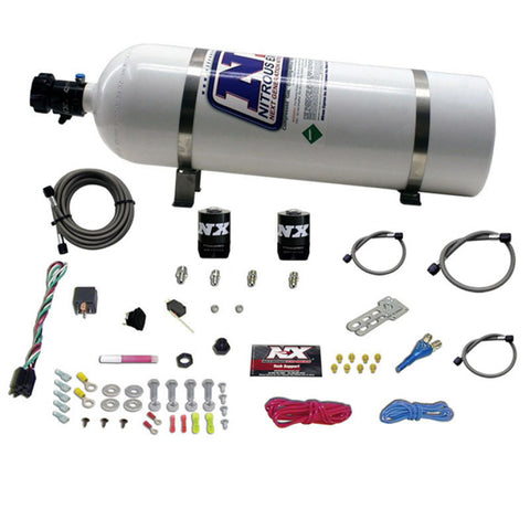 Nitrous Express All Dodge EFI Single Nozzle Nitrous Kit (35-150HP) w/15lb Bottle - 20921-15