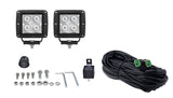 Hella HVF Cube 4 LED Off Road Kit - 3.1in 2X12W - 357204821