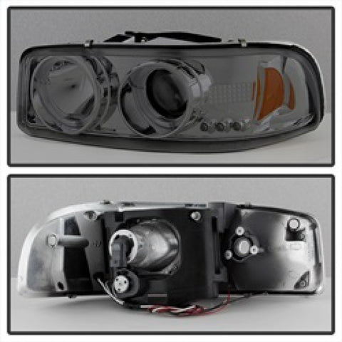 Spyder GMC Sierra 1500/2500/3500 99-06 Projector Headlights LED Halo LED Smoke PRO-YD-CDE00-HL-SMC - 5009371