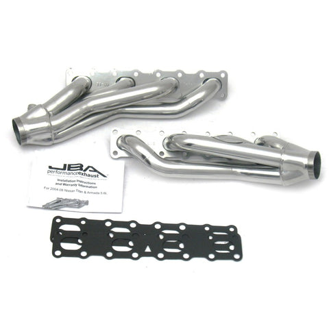 JBA 04-15 Nissan 5.6L VK56DE Oval Port 1-5/8in Primary Silver Ctd Cat4Ward Header - 1400SJS