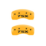 MGP 4 Caliper Covers Engraved Front Acura Engraved Rear TSX Yellow finish black ch - 39016STSXYL