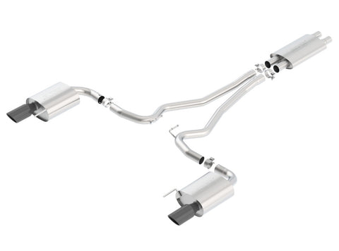 Borla Touring Cat-Back 15 Ford Mustang GT 5.0L V8 MT/AT 2.5in pipe Black 4in tip - 140589BC