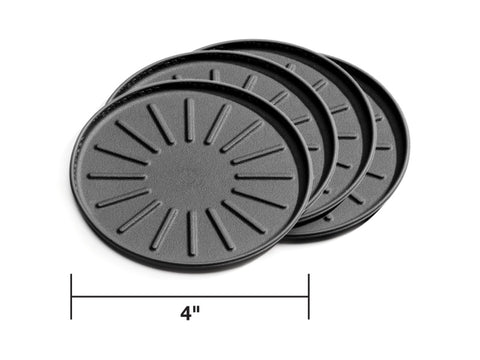 WeatherTech Round Coaster Set 4in. - Black (Set of 4) - 8A4CSTBK