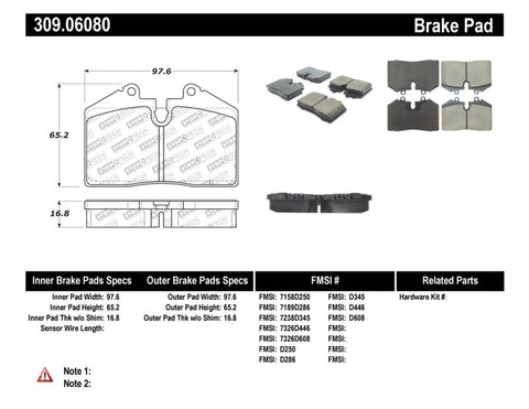 StopTech Performance Pad - 309.06080