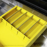 Westin/Brute 9in x 15in tray w/ 4 Silver Aluminum Dividers - Yellow - 80-TR11