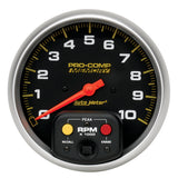 Autometer Pro-Comp 5 inch 10K RPM with Peak Memory  In-Dash Tachometer - 6801