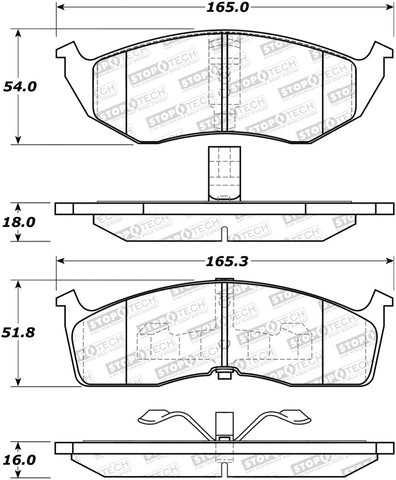 StopTech Street Brake Pads - Rear - 308.05910