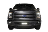 Putco 15-17 Ford F-150 - SS Black Bar Design w/10in Luminix Light Bar Bumper Grille Inserts - 87160L