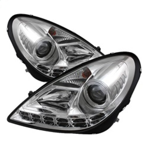 Spyder Mercedes Benz SLK 05-10 Projector Headlights Halogen Model- DRL Chrm PRO-YD-MBSLK05-DRL-C - 5032539