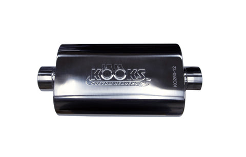 Kooks Universal 2 1/2in Center/Center Oval Muffler (4x8x12) - KO250-12