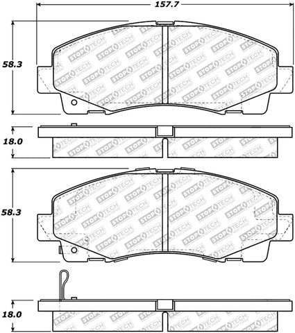 StopTech Street Select Brake Pads - Rear - 305.11020