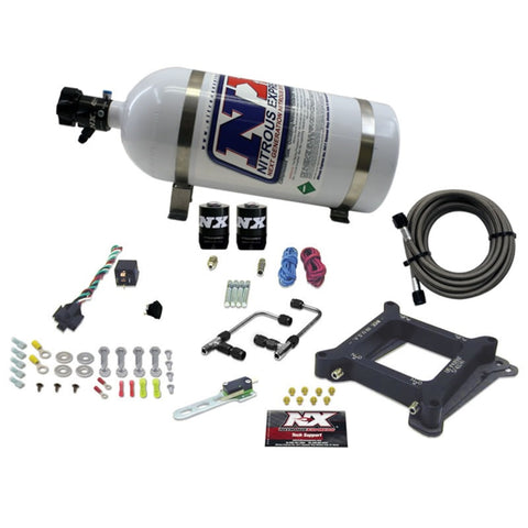 Nitrous Express 4150 Gemini Stage 6 Alcohol Nitrous Kit (50-300HP) w/10lb Bottle - 60045-10