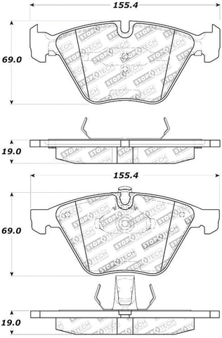 StopTech Street Touring 11-12 BMW Z4 (E86) Front Brake Pads - 308.09181