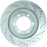 StopTech Select Sport 12-14 Toyota FJ Cruiser SportStop Slotted & Drilled Front Right Rotor - 227.44129R