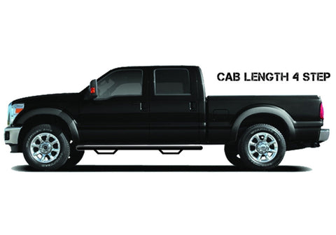 N-Fab Nerf Step 07-13 Chevy-GMC 2500/3500 07-10 1500 Crew Cab - Gloss Black - Cab Length - 3in - C0780CC