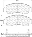 StopTech Performance 04-09 Acura TSX / 09 Accord V6 Coupe ONLY Front Brake Pads - 309.07870