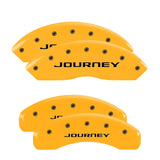 MGP 4 Caliper Covers Engraved Front & Rear With out stripes/Journey Yellow finish black ch - 12200SJN1YL