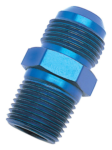 Russell Performance -8 AN to 1/2in NPT Straight Flare to Pipe (Blue) - 660490