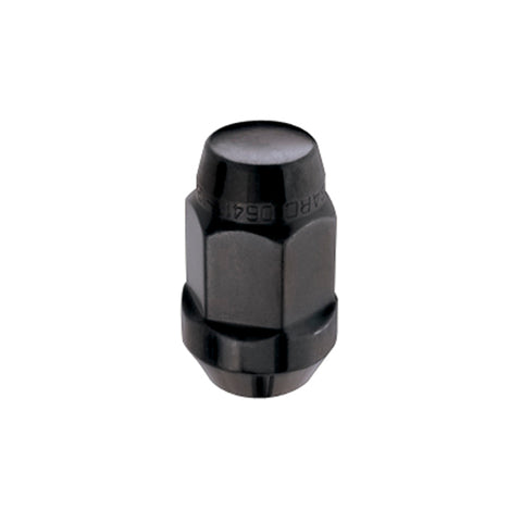 McGard Hex Lug Nut (Cone Seat Bulge Style) 1/2-20 / 3/4 Hex / 1.45in. Length (Box of 144) - Black - 69429