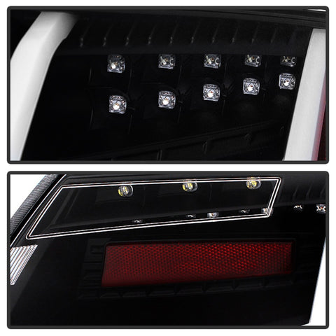 Spyder Audi TT 07-12 LED Tail Lights Black ALT-YD-ATT07-LED-BK - 5081674