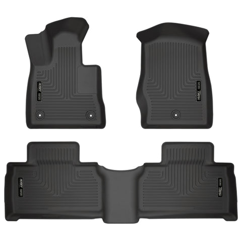 Husky Liners 2020 Ford Explorer Weatherbeater Black Front & 2nd Seat Floor Liners - 99321