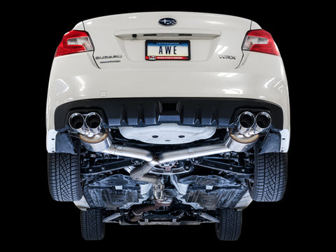 AWE Tuning 2015+ Subaru WRX VA Sedan Touring Edition Exhaust - Chrome Silver Tips (102mm) - 3015-42098