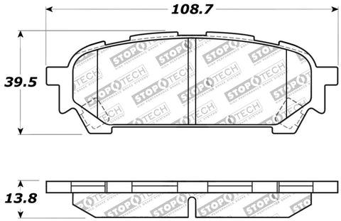 StopTech Performance 03-05 WRX Rear Brake Pads - 309.10040