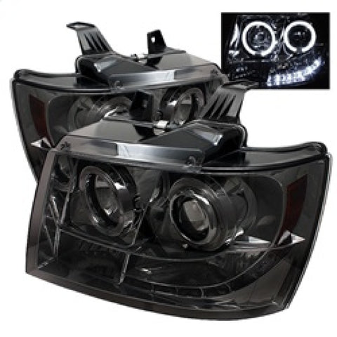 Spyder Chevy Suburban 1500 07-14 Projector Headlights LED Halo LED Smke PRO-YD-CSUB07-HL-SM - 5009661