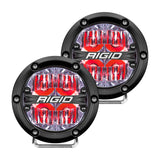 Rigid Industries 360-Series 4in LED Off-Road Drive Beam - Red Backlight (Pair) - 36116