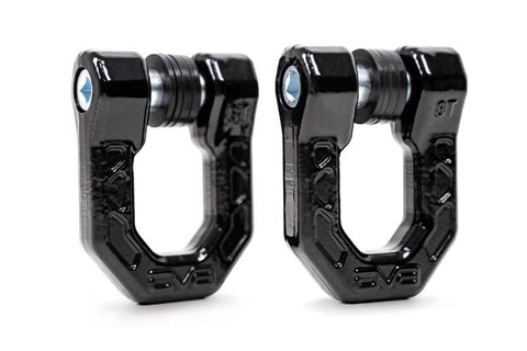 DV8 Offroad Elite Series D-Ring Shackles - Pair (Black) - UNSK-01BL