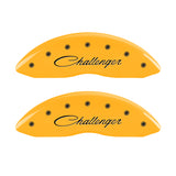 MGP 4 Caliper Covers Engraved Front Challenger Rear RT Yellow Finish Black Char 2006 Dodge Charger - 12001SCLRYL