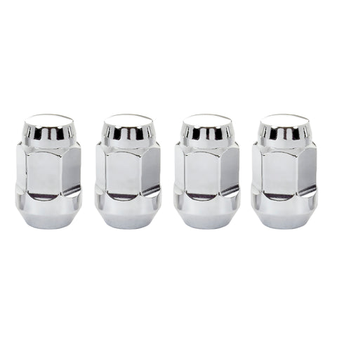 McGard Hex Lug Nut (Cone Seat Bulge Style) 1/2-20 / 3/4 Hex / 1.45in. Length (4-pack) - Chrome - 64010