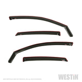 Westin 2016-2018 Honda Civic Sedan Wade In-Channel Wind Deflector 4pc - Smoke - 72-44493