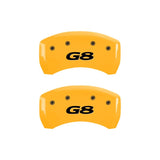 MGP 4 Caliper Covers Engraved Front Pontiac Rear G8 Yellow Finish Black Char 2008 Pontiac G8 - 18011SPG8YL